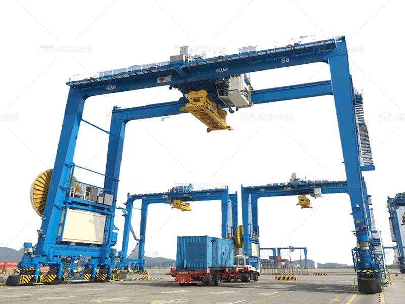 rubber tired 40ton heavy duty container gantry crane