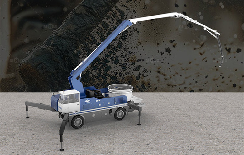 Wheel Type Boom Mixer Concrete Pump