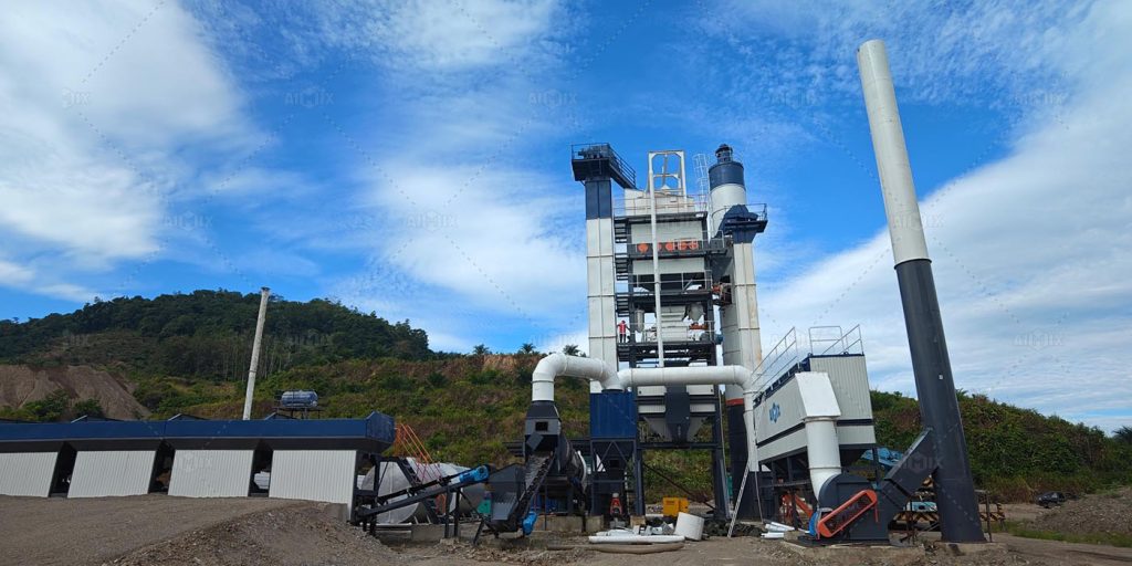 120tph stationary asphalt batch plant for road building in Sri Lanka